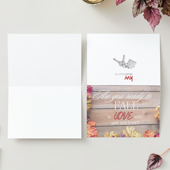 Fall In Love with your New Home (Light) KW Greeting Card (pack of 50)
