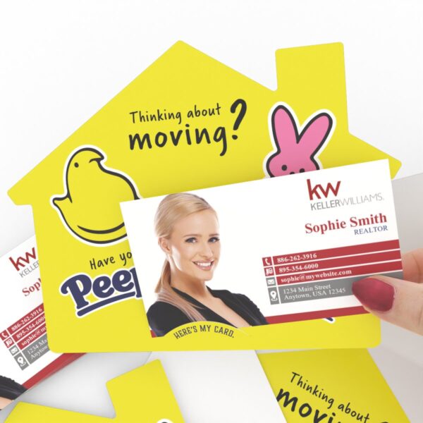 KW House-Shaped Card "Easter Peeps" with Envelopes (50)