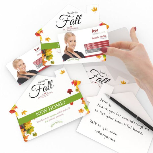 KW House-Shaped Cards (50) “Fall in Love"