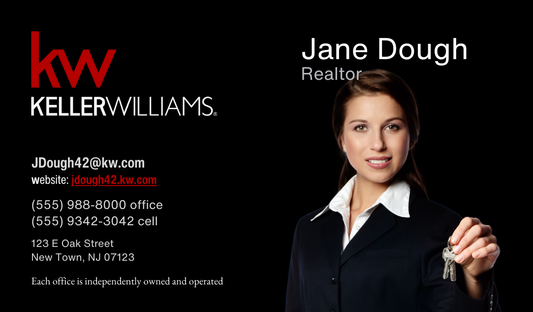 Black KW Business Card with Photo