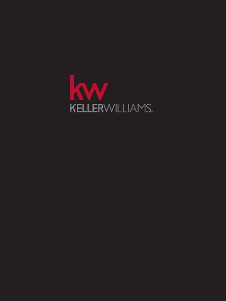 Black folder front with Keller Williams logo in red and white centered