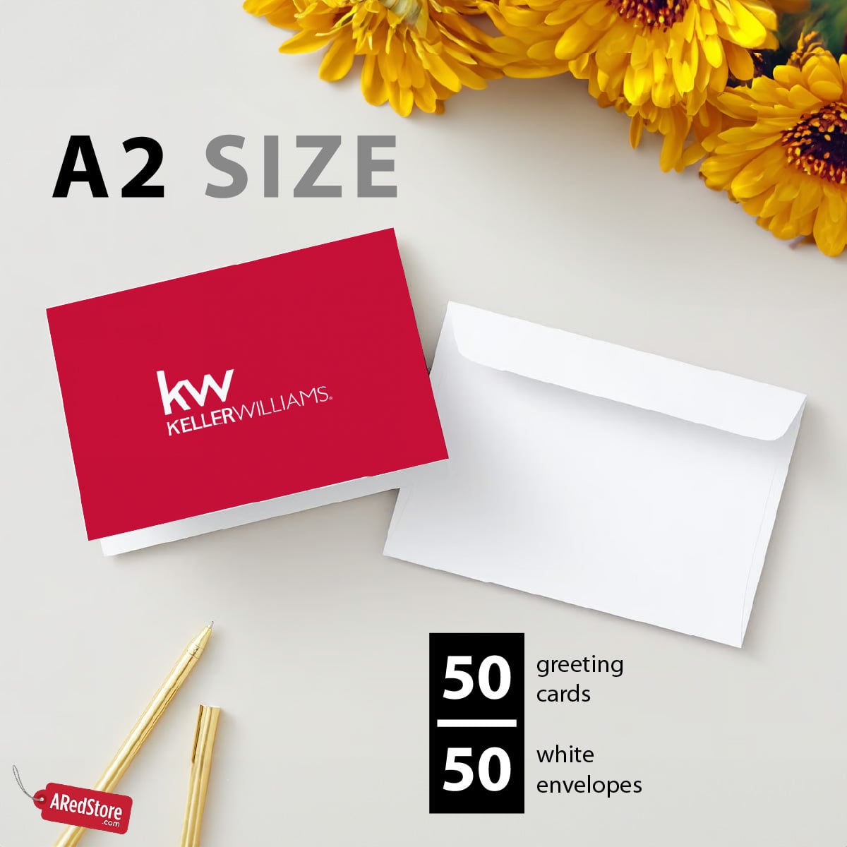 Red Keller Williams Greeting cards (50)
