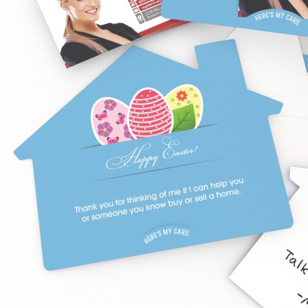 KW House-Shaped Happy Easter Card with Envelopes (50)