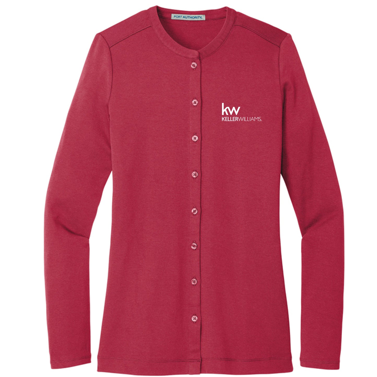 KW Logo Button Up Cardigan - FRONT