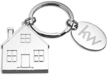 KW Nickel House Key Ring