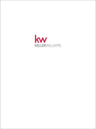 white folder with Keller Williams logo printed in red and grey
