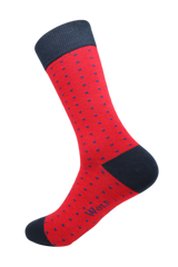 The Cardinal: Red and Dark Blue Socks