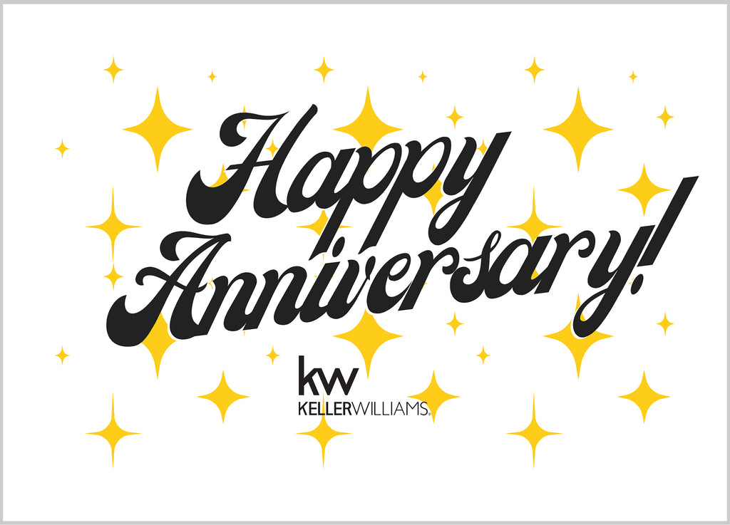 KW Anniversary Greeting Card -Gold (With Envelopes)