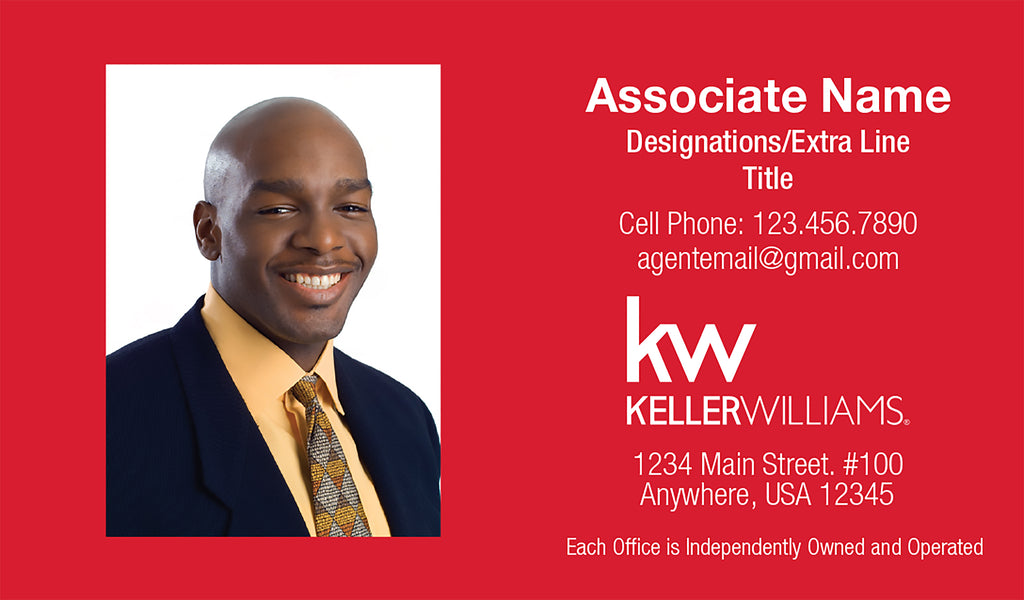 KW Red Photo Business Card