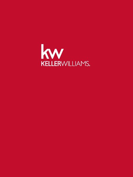 red presentation pocket folder with white Keller Williams logo centered