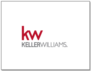 white Keller Williams notecard with logo in red and white